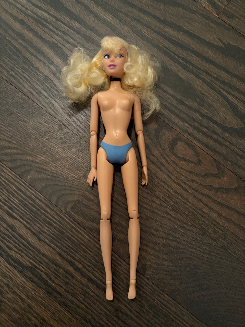 Blonde Fashion Doll with Blue Underwear
